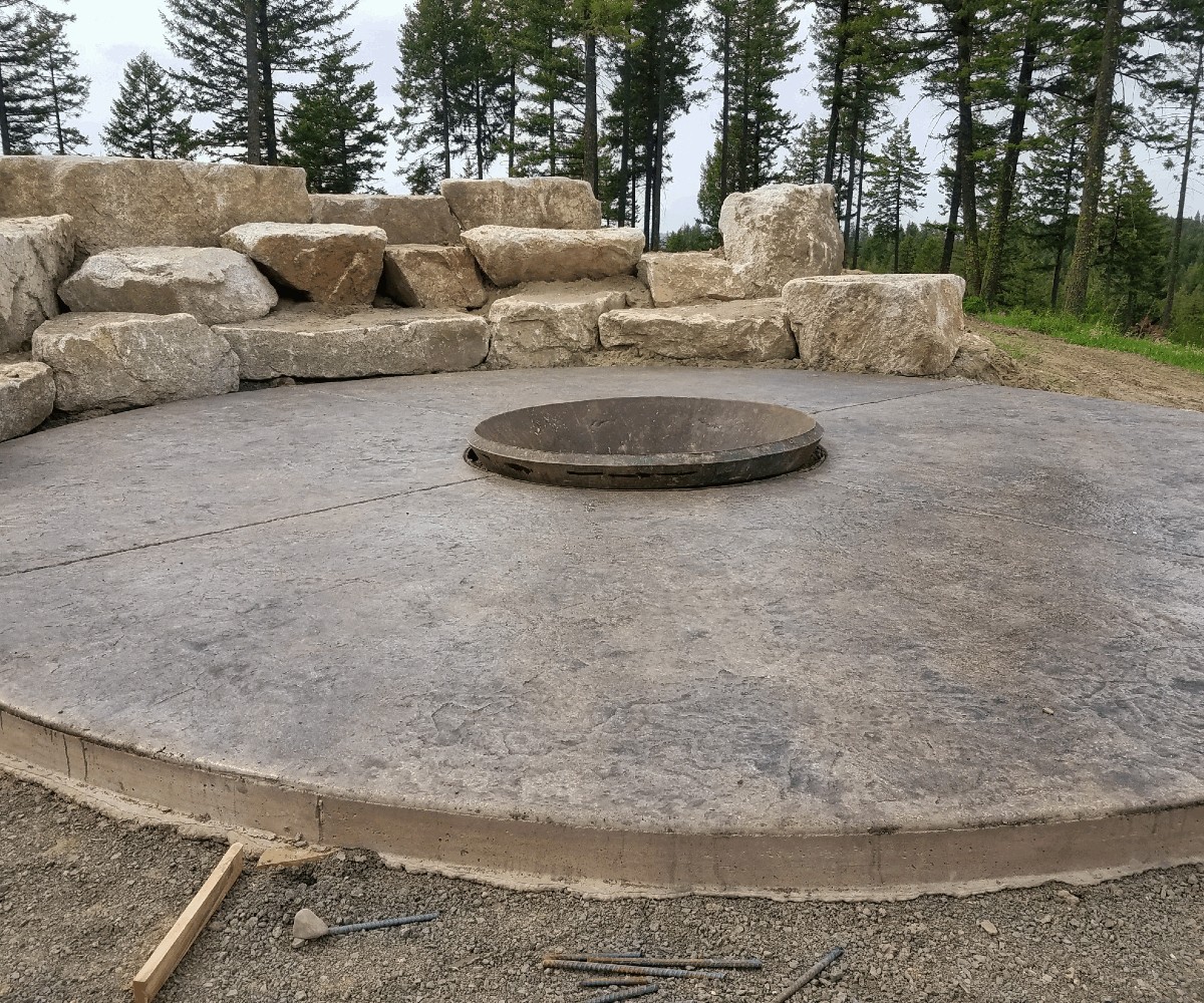 Boulders and Fire Pit