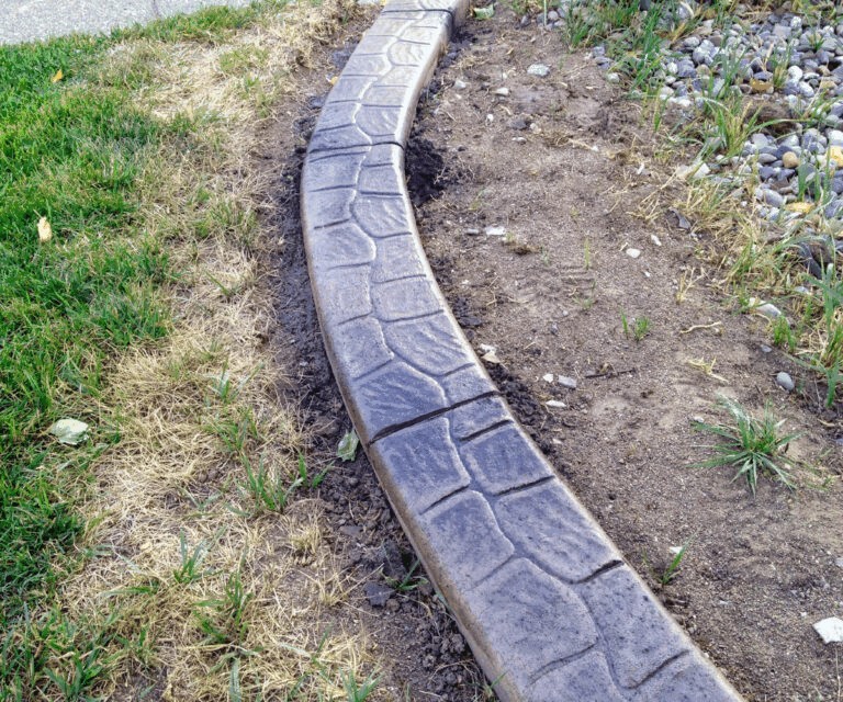 Stamped Concrete Curbing Options Antiquing and Styles