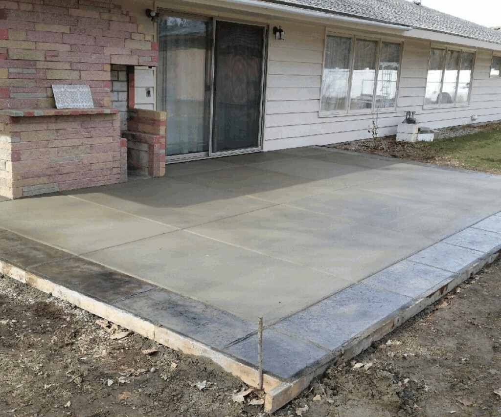 stamped concrete border 117