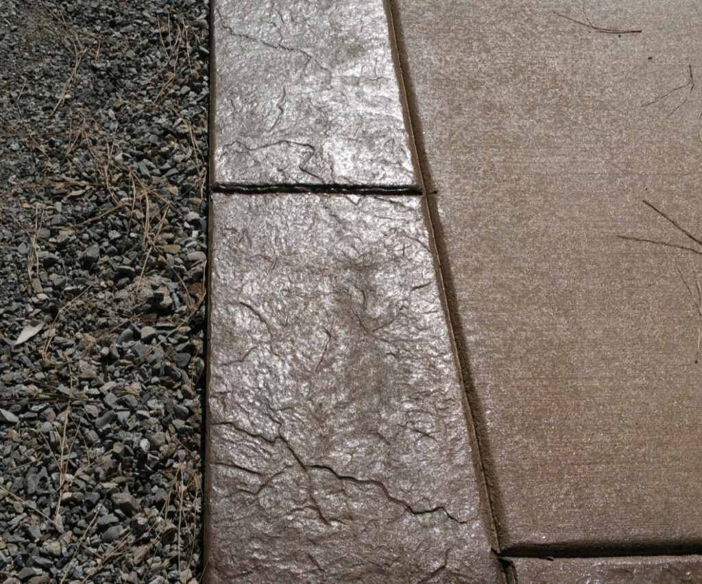 stamped concrete border 119