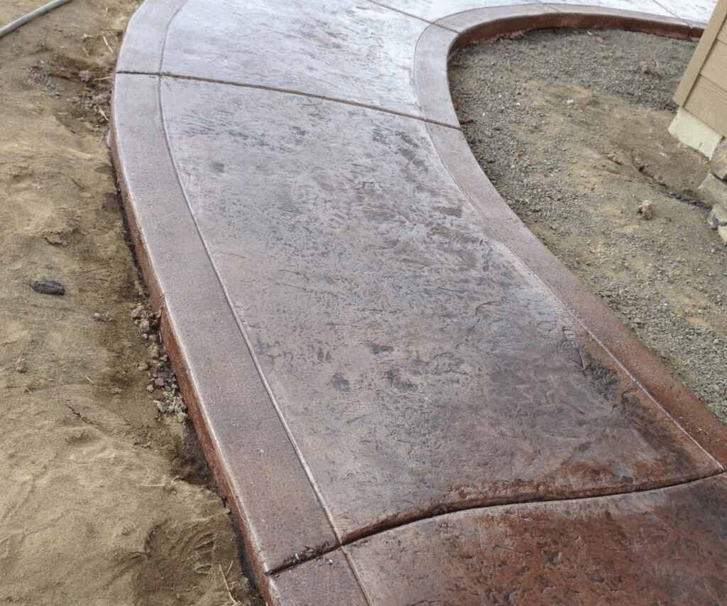stamped concrete border 178